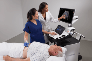 Samsung RS85 Prestige ultrasound abdomen demonstration